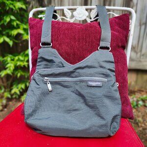 Baggalini Cross City Mini Crossbody, Grey/Pink